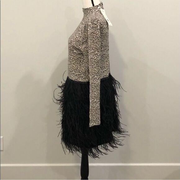 Tyler Böe Monique Cheetah Feather Dress - Picture 7 of 7
